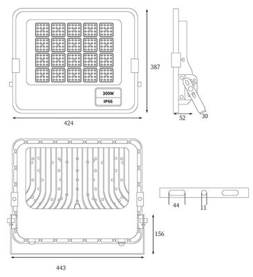 300W LED Flood Light IP66